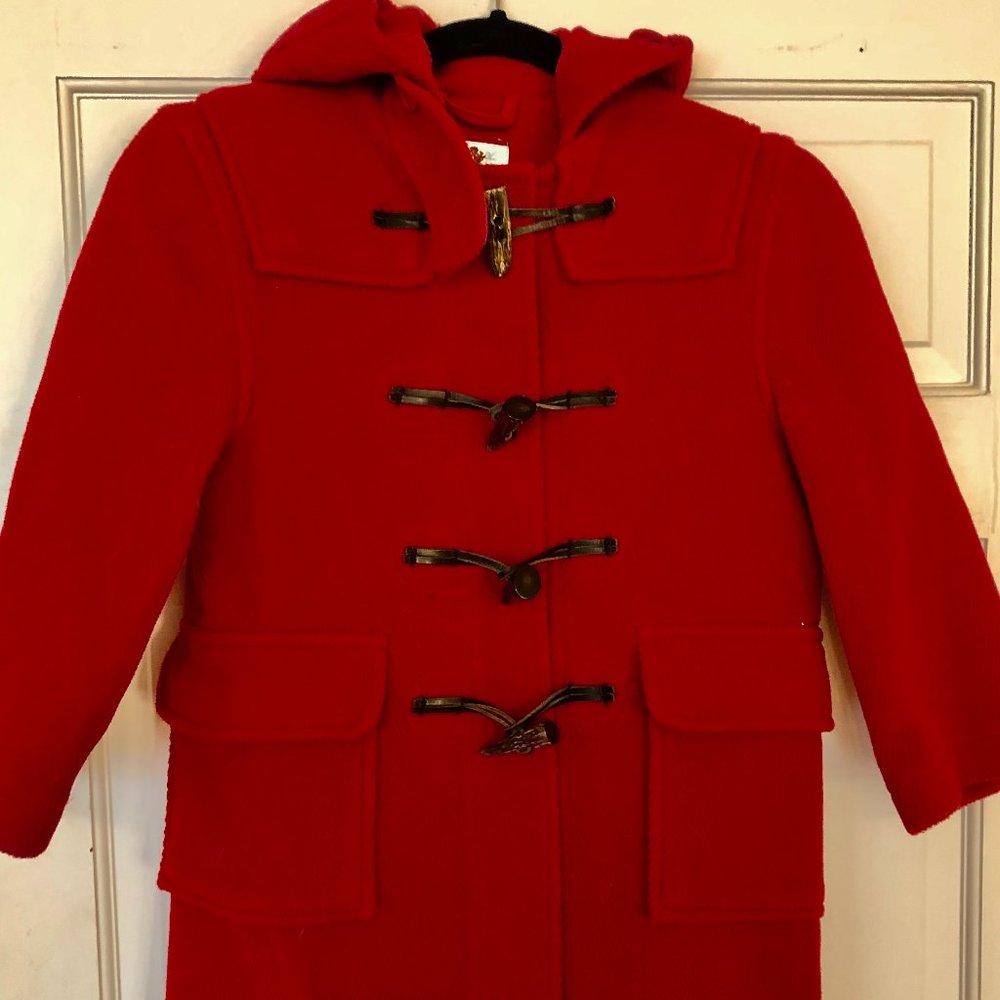 Jacket, Child size 6, Wool, Red, Coat,